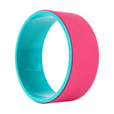 Maxbell Cork Yoga Wheel Professional Gym Back Training Tool Workout Circle Stretcher Outer Rose Red