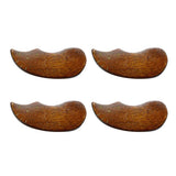 Maxbell 4 Pieces Japanese Style Wooden Chopsticks Holder Brown Kitten - Aladdin Shoppers