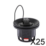 25xRubber Boat Kayak Surfboard Plastic Inflatable Boat Air Valve Plug Black