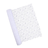 Maxbell Jacquard Net Mesh Ornament Floral Wrapper for Valentine's Day Gifts Birthday White