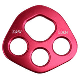 Maxbell Maxbell 30KN Red Aluminum Rigging Plate Carabiner Mountaineering Rock Climbing Equip