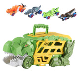 Transforming Dinosaur Truck Funny Interactive for Boys Girls Ages 3 Year Old green with 4 car