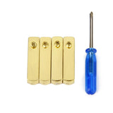 Maxbell 2x 2 PAIRS GOLD METAL AGLETS FOR YEEZY SHOE LACES TIPS DIY REPLACEMENT SCREW ON