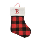 Christmas Stockings Portable Xmas Fireplace Socks for Holiday Home Fireplace Letter E