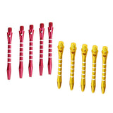 Maxbell 10Pcs Aluminium Dart Stems Re-Grooved Striped 2BA Thread Dart Accessory
