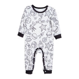 Infants Button Jumpsuit Baby Romper for Thanksgiving Day Homewear Daily Wear 9 to 12 Months