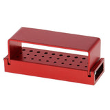 Maxbell 30 Holes Medical Holder Block Case Sterilizer Box for High Low Speed Bur Red - Aladdin Shoppers
