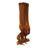 Maxbell Fashion 25cm DIY Doll Wigs Long Curly Wavy High Temperature Wire Handmade Yellow Brown - Aladdin Shoppers