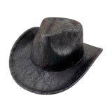 Maxbell Western Cowboy Hat Headwear Dress up Wide Brim for Party Holiday Performance Black
