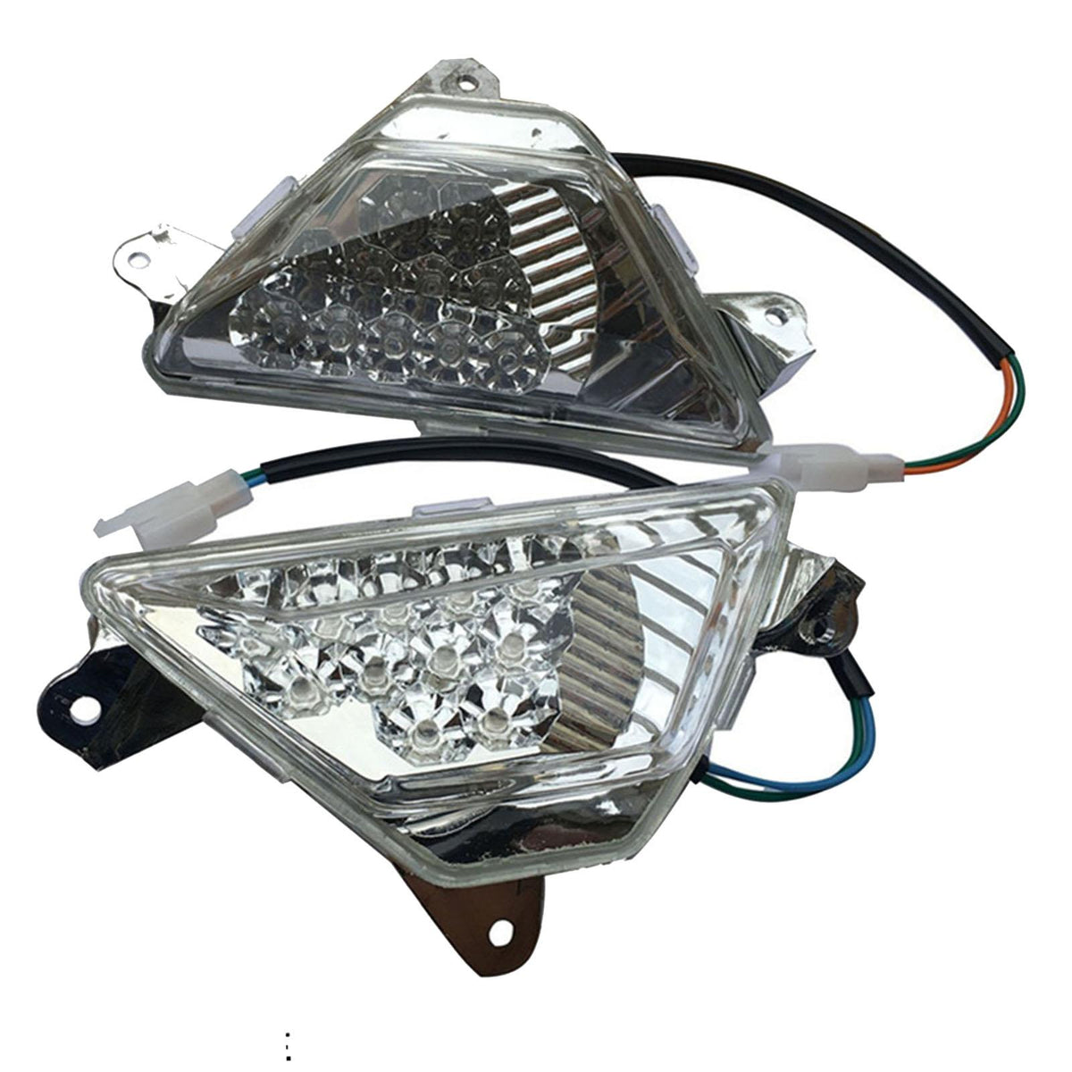 Maxbell 2x Motorcycle LED Turn Signal Indicator Lights for Kawasaki Ninja Left Right Clear