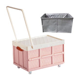 Maxbell Storage Container Clothes Books Folding for Picnic Garden Home pink with wheel bag