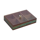 Maxbell Serving Tray Decorative Multifunctional with Lid for Candy and Sweets Chocolates green single layer