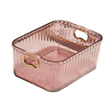 Maxbell Acrylic Makeup Storage Bin Jewelry Organizer Multipurpose for Sundries Snack Pink