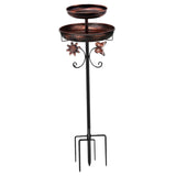 Outside Bird Bath Bird Feeder 2 Layer Garden Decor for Backyard Yard Outdoor