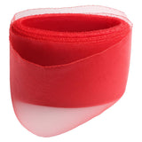 Maxbell 2 Rolls 25 Yards 6inch Wide Polyester Horsehair Braid White/Red