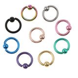 Maxbell 9 Pieces Stainless Steel Captive Bead Ring Nose Stud Hoop Nipple Ear 6mm - Aladdin Shoppers