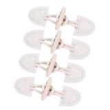 Maxbell 4x Coat Toggle Buttons Portable Coat Fastener for Knitwear Cloak Woolen Coat White