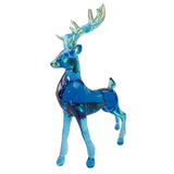 Reindeer Figurines European Style Crafts Animal Statue for Home Car Bathroom Blue