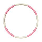 Maxbell Weighted Fitness Hoop Training Comfortable Exercise Hoop for Travel Home Gym Pink and white