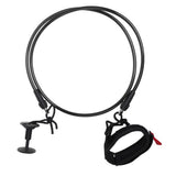 Maxbell Maxbell 5ft 5.5mm Straight Bodyboard Surfboard Leash & Bicep Wrist Cuff - Black