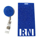 Maxbell Photocard Holder Badge Holder Reel Retractable Keychain for Home Backpacking blue