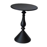 Maxbell Side Table Small End Table Round Bedside Table for Bedroom Small Place Hotel Black