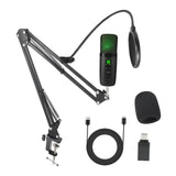 Maxbell USB Condenser Noise Reduction Microphone Set Arm for Podcasting PC Stream