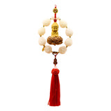 Maxbell Car Rearview Mirror Pendant Versatile Easy to Hang,Feng Shui Tassel Dangling Buddha