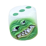 Maxbell Halloween Decoration Dice Gift Toy Prop Monster Dice for Halloween Pub Party Green face