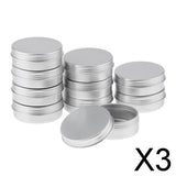 Maxbell 3x10pcs 25ml Aluminium Lip Balm Tin Pots Cosmetic Cream Jar Bottle Container