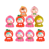 Maxbell 10 Pieces Luminous Mini Figurines Sculptures for Bedroom Living Room Desktop Fruit