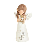 Maxbell Maxbell Nordic Girl Angel Figurine Statue Modern Sculpture for Office Table Decor Bible