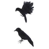 Maxbell 2pcs Artificial Realistic Woodland Birds for Outdoor Garden Home Decoration