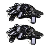 100pcs Removable Waterproof Key Tags ID Name Card Tags Mark Label Black