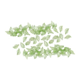 Maxbell 50Pcs Leaf Charms Decor Stylish Loose Beads for DIY Crafts Necklace Bracelet 1.1x1.9 cm Light Green