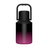 Insulated Water Bottle Portable Gift with Handle for Outdoor Fishing Cycling Black Pink