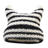 Maxbell Women Winter Hat Cute Winter Warm Beanie Cap for Hiking Travel Autumn Winter Black White