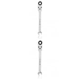 Maxbell 2x Chrome Flexible Head Ratchet Action Wrench Spanner Nut Tool Size 6mm&7mm
