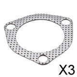 Maxbell 3x Car Triangle 3 Bolt High Temperature Exhaust Gasket Flange 2.5 inch