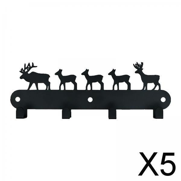 Maxbell 5xCoat Hook Towel Hooks Coat Rack Hooks Bath Hooks Metal Rack Metal Key Holder Style A
