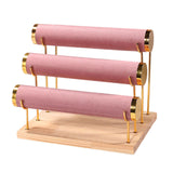 Maxbell 3 Tiers Bracelet Holder Decor for Live Broadcasting Shopping Mall Countertop Pink