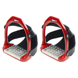 Maxbell 2Pcs Adults Stirrups Heavy Duty Horse Stirrups for Equestrian Saddle Outdoor Red