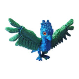 Maxbell 3D Printed Eagle Bird Statue Decor Toy for Bedroom Car Dashboard Centerpiece Blue Green