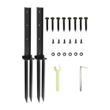 Maxbell 2 Pieces Fence Post Repair Stake Sturdy Heavy Duty for Home Repairing Garden Style C
