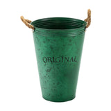 Maxbell Farmhouse Flower Planter Metal Bucket Multifunctional for Patios Party Decor green