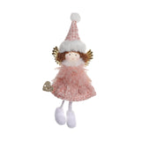 Maxbell Christmas Tree Hanging Ornament Angel Doll Pendant for Celebration Fireplace Pink