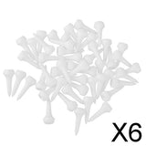 Maxbell 6x50pcs White Plastic Golf Tees 35mm Golfer Accessories
