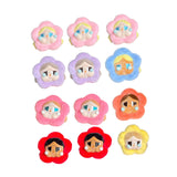 Maxbell 12 Pieces Plush Doll Keychain Flower Key Pendant for Key Year Gifts