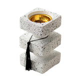 Maxbell Incense Cone Burner Portable Collection Incense Holder for SPA Bedroom Hotel L White