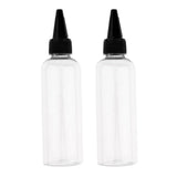 Maxbell 6pcs Plastic 100ml Travel Squeeze Bottle Lotion Shampoo Container Clear Cap